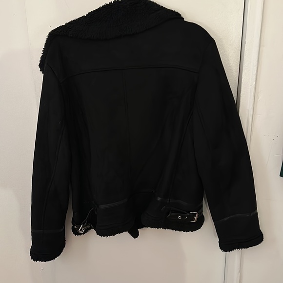 Zara Black Sherpa Moro Jacket - Picture 5 of 6